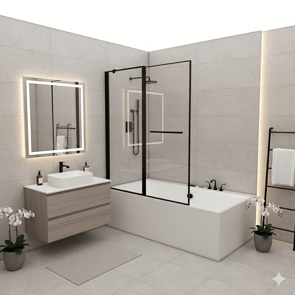 אמבטיון 120 ס"מ מיאמי 1 בלאק אמבטיון 120 ס"מ מיאמי 1 בלאק