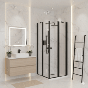 Home מקלחון פינתי דאלאס בלאק פרימיום