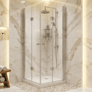 מקלחון הרמוניקה מתקפל פינתי מלודי